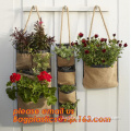 Vertical Pockets Garden Plants Grow Felt Planter Bags, Jute 8 Gallons Felt Round Grow Bag Nursery garden planter bags